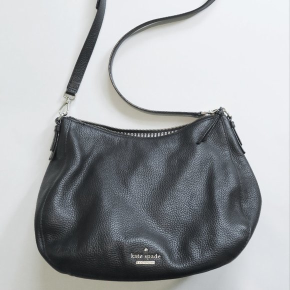kate spade Handbags - Kate Spade Hobo Leather Bag Large Purse Black NY